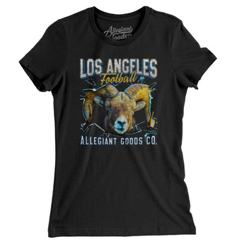 Los Angeles Football Throwback Mascot - Ram Women's T-Shirt-Allegiant Goods Co. Vintage Sports Apparel