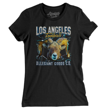 Los Angeles Football Throwback Mascot - Ram Women's T-Shirt-Allegiant Goods Co. Vintage Sports Apparel