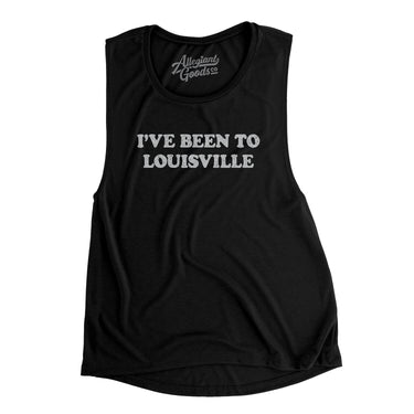 I've Been To Louisville Women's Flowey Scoopneck Muscle Tank-Black-Allegiant Goods Co. Vintage Sports Apparel
