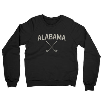 Alabama Golf Midweight French Terry Crewneck Sweatshirt-Black-Allegiant Goods Co. Vintage Sports Apparel