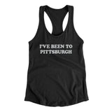 I've Been To Pittsburgh Women's Racerback Tank-Black-Allegiant Goods Co. Vintage Sports Apparel