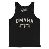 Omaha Cycling Men/Unisex Tank Top-Black-Allegiant Goods Co. Vintage Sports Apparel