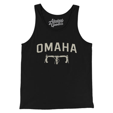 Omaha Cycling Men/Unisex Tank Top-Black-Allegiant Goods Co. Vintage Sports Apparel