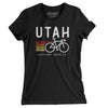 Utah Cycling Women's T-Shirt-Black-Allegiant Goods Co. Vintage Sports Apparel