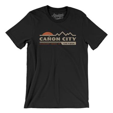 Cañon City Mountain Sunset Men/Unisex T-Shirt-Black-Allegiant Goods Co. Vintage Sports Apparel
