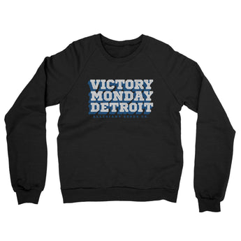 Victory Monday Detroit Midweight French Terry Crewneck Sweatshirt-Allegiant Goods Co. Vintage Sports Apparel