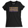 Victory Monday Baltimore Women's T-Shirt-Black-Allegiant Goods Co. Vintage Sports Apparel