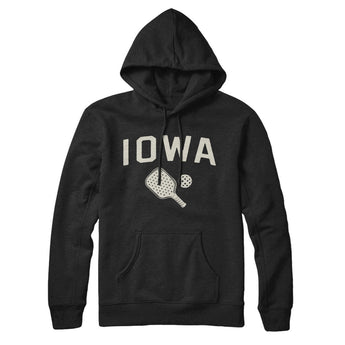 Iowa Pickleball Hoodie-Black-Allegiant Goods Co. Vintage Sports Apparel