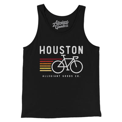 Houston Cycling Men/Unisex Tank Top-Black-Allegiant Goods Co. Vintage Sports Apparel