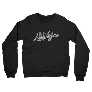 Las Vegas Nv Overprinted Midweight French Terry Crewneck Sweatshirt-Allegiant Goods Co. Vintage Sports Apparel