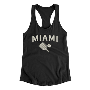 Miami Pickleball Women's Racerback Tank-Black-Allegiant Goods Co. Vintage Sports Apparel