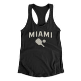 Miami Pickleball Women's Racerback Tank-Black-Allegiant Goods Co. Vintage Sports Apparel