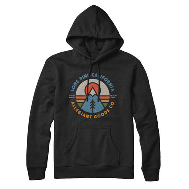 Lone Pine California Retro Badge Hoodie-Allegiant Goods Co. Vintage Sports Apparel