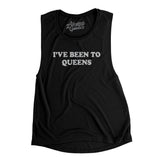 I've Been To Queens Women's Flowey Scoopneck Muscle Tank-Black-Allegiant Goods Co. Vintage Sports Apparel