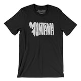 Montana State Shape Text Men/Unisex T-Shirt-Allegiant Goods Co. Vintage Sports Apparel