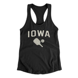 Iowa Pickleball Women's Racerback Tank-Black-Allegiant Goods Co. Vintage Sports Apparel