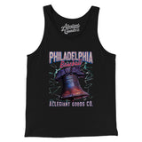 Philadelphia Baseball Throwback Mascot Men/Unisex Tank Top-Black-Allegiant Goods Co. Vintage Sports Apparel