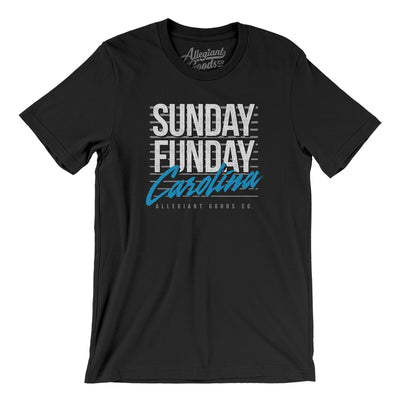 Sunday Funday Carolina Men/Unisex T-Shirt-Black-Allegiant Goods Co. Vintage Sports Apparel