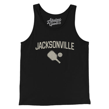 Jacksonville Pickleball Men/Unisex Tank Top-Black-Allegiant Goods Co. Vintage Sports Apparel