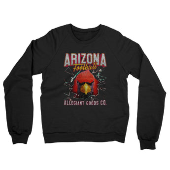 Arizona Football Throwback Mascot Midweight French Terry Crewneck Sweatshirt-Allegiant Goods Co. Vintage Sports Apparel