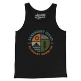 Sandpoint Idaho Retro Badge Men/Unisex Tank Top-Black-Allegiant Goods Co. Vintage Sports Apparel