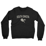 South Dakota Pickleball Midweight French Terry Crewneck Sweatshirt-Black-Allegiant Goods Co. Vintage Sports Apparel