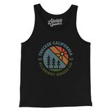 Truckee California Retro Badge Men/Unisex Tank Top-Black-Allegiant Goods Co. Vintage Sports Apparel