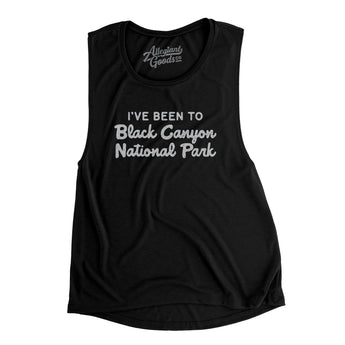 I've Been To Black Canyon National Park Women's Flowey Scoopneck Muscle Tank-Allegiant Goods Co. Vintage Sports Apparel