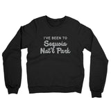 I've Been To Sequoia National Park Midweight French Terry Crewneck Sweatshirt-Black-Allegiant Goods Co. Vintage Sports Apparel