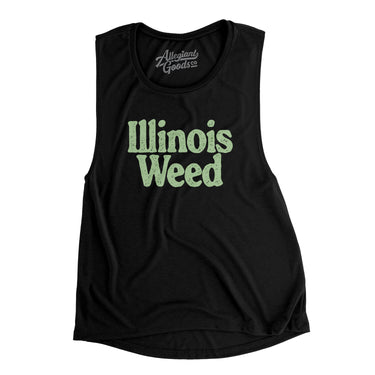Illinois Weed Women's Flowey Scoopneck Muscle Tank-Allegiant Goods Co. Vintage Sports Apparel