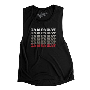 Tampa Bay Repeat Women's Flowey Scoopneck Muscle Tank-Allegiant Goods Co. Vintage Sports Apparel