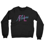 Miami Fl Overprinted Midweight French Terry Crewneck Sweatshirt-Allegiant Goods Co. Vintage Sports Apparel