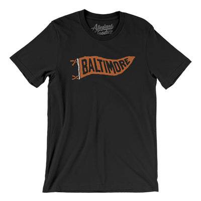Baltimore Pennant Men/Unisex T-Shirt-Black-Allegiant Goods Co. Vintage Sports Apparel