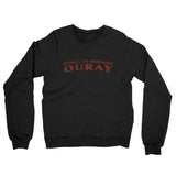 Actually It's Pronounced Ouray Midweight French Terry Crewneck Sweatshirt-Black-Allegiant Goods Co. Vintage Sports Apparel