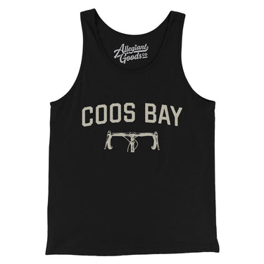Coos Bay Cycling Men/Unisex Tank Top-Black-Allegiant Goods Co. Vintage Sports Apparel