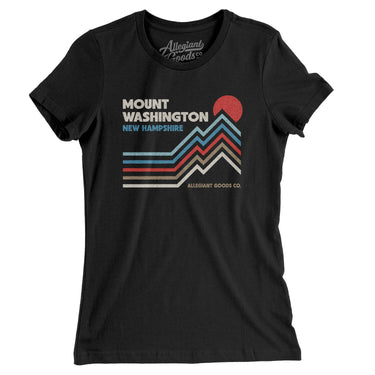 Mount Washington New Hampshire Women's T-Shirt-Black-Allegiant Goods Co. Vintage Sports Apparel