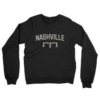 Nashville Cycling Midweight French Terry Crewneck Sweatshirt-Black-Allegiant Goods Co. Vintage Sports Apparel