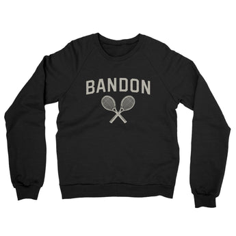 Bandon Tennis Midweight French Terry Crewneck Sweatshirt-Black-Allegiant Goods Co. Vintage Sports Apparel