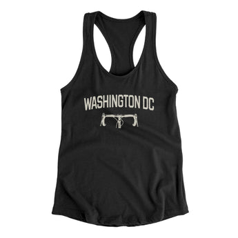 Washington Dc Cycling Women's Racerback Tank-Black-Allegiant Goods Co. Vintage Sports Apparel