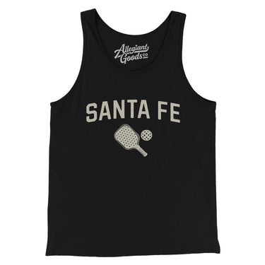 Santa Fe Pickleball Men/Unisex Tank Top-Black-Allegiant Goods Co. Vintage Sports Apparel