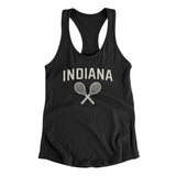 Indiana Tennis Women's Racerback Tank-Black-Allegiant Goods Co. Vintage Sports Apparel