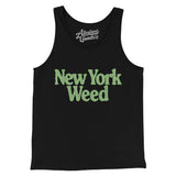 New York Weed Men/Unisex Tank Top-Black-Allegiant Goods Co. Vintage Sports Apparel