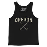 Oregon Golf Men/Unisex Tank Top-Black-Allegiant Goods Co. Vintage Sports Apparel