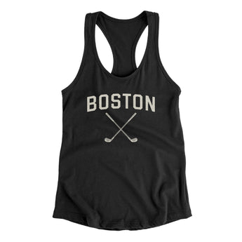 Boston Golf Women's Racerback Tank-Black-Allegiant Goods Co. Vintage Sports Apparel