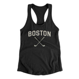 Boston Golf Women's Racerback Tank-Black-Allegiant Goods Co. Vintage Sports Apparel