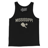 Mississippi Pickleball Men/Unisex Tank Top-Black-Allegiant Goods Co. Vintage Sports Apparel