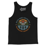 Estes Park Colorado Retro Badge Men/Unisex Tank Top-Black-Allegiant Goods Co. Vintage Sports Apparel