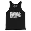 Pennsylvania State Shape Text Men/Unisex Tank Top-Black-Allegiant Goods Co. Vintage Sports Apparel