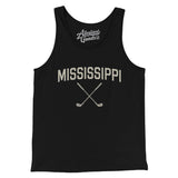 Mississippi Golf Men/Unisex Tank Top-Black-Allegiant Goods Co. Vintage Sports Apparel