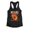 Miami Basketball Throwback Mascot Women's Racerback Tank-Black-Allegiant Goods Co. Vintage Sports Apparel